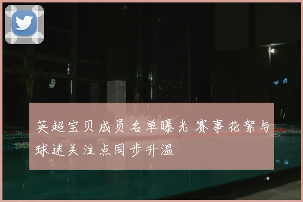 英超宝贝成员名单曝光 赛事花絮与球迷关注点同步升温