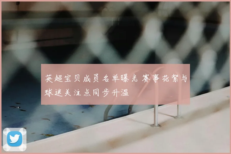 英超宝贝成员名单曝光 赛事花絮与球迷关注点同步升温